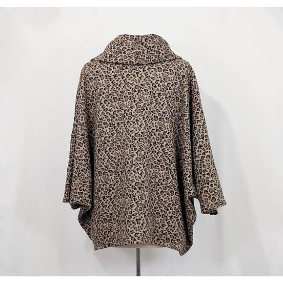 Habitat Clothes to Live In Poncho Animal Print Harvest Fleece Misses Size L New - Picture 5 of 8